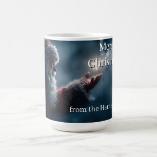 Caneca De Café Papai Noel Misterioso Soprando um Floco de Neve Br