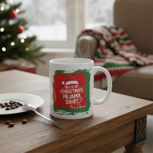 Caneca De Café Papai Noel Natal humor tipografia engraçada