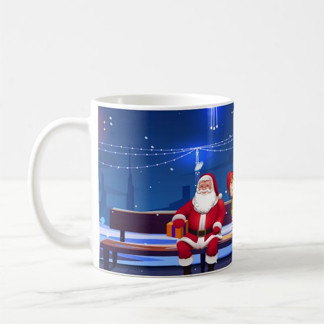 Caneca De Café Papai Noel no parque (Esquerda)