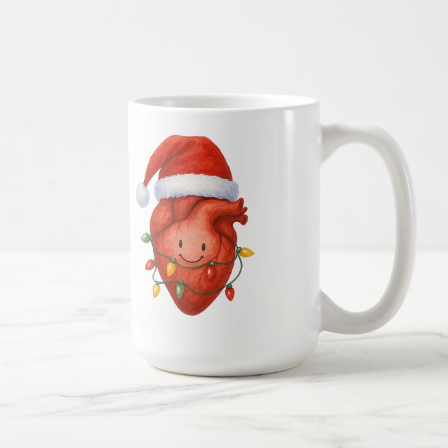 Caneca De Café Papai noel Personalizado EKG Tech (Direita)
