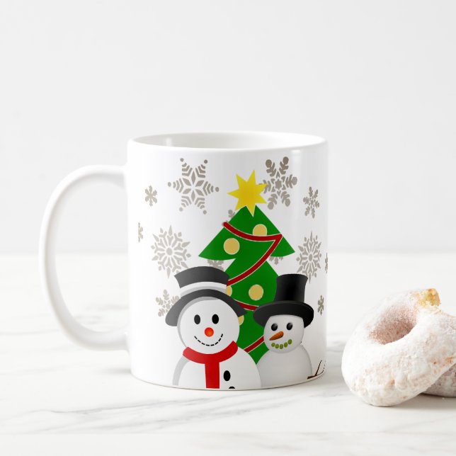 Caneca De Café Papai Noel Personalizado Natal  (Com Donut)