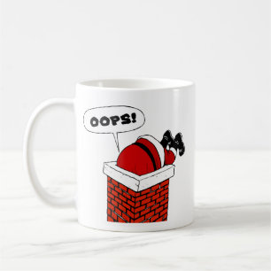 Caneca De Café Papai Noel Preso na Chaminé