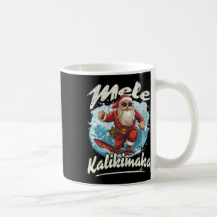 Caneca De Café Papai Noel Surfando Mele Kalikimaka Aloha Havaí Na