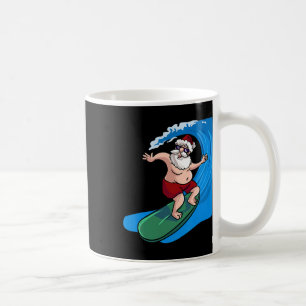 Caneca De Café Papai Noel surfista Natal em julho 