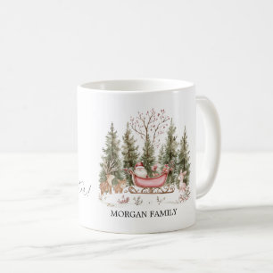 Caneca De Café Papai Noel,Trenó,Presentes Floresta Natal