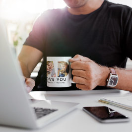 Caneca De Café Papai Nós Te Amamos 3 Carta com Fotos