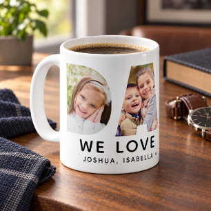 Caneca De Café Papai Nós Te Amamos 3 Carta de Foto