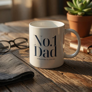 Caneca De Café Papai Número 1 Personalizado Dia dos Pais com No