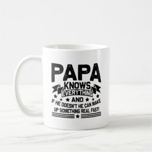 Caneca De Café Papai Sabe Tudo O Dia de os pais Do Avô