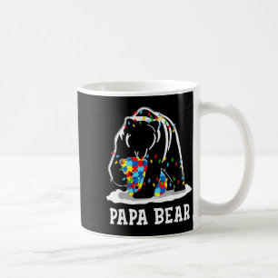 Caneca De Café Papai Urso Engraçado Conscientização do Autismo Co