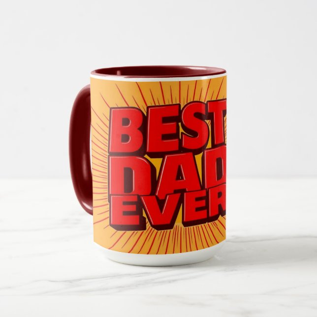 Caneca de Café Papai Vintage | Personalizável (Frente Esquerda)