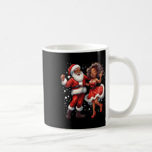 Caneca De Café Papais noeis africanos do Natal americano Sra. Cla