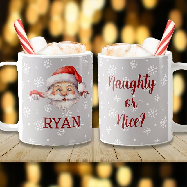 Caneca De Café Papais noeis aqui Nome e Mensagem Personalizados (Criador carregado)