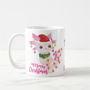 Caneca De Café papais noeis axolotl de natal alegres