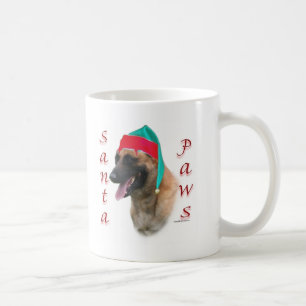 Caneca De Café Papais noeis belgas Malinois Paws;Papais noeis Bel
