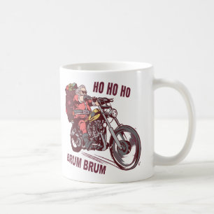 Caneca De Café Papais noeis Biker Figurino de Natal para Convite