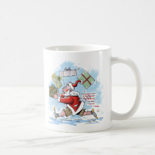 Caneca De Café Papais noeis caneta esquerda não preparada