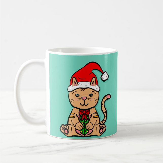 Caneca De Café Papais noeis Cat Mug (Esquerda)