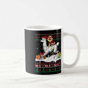 Caneca De Café Papais noeis Chow Chow Riding Llama Christmas Swea