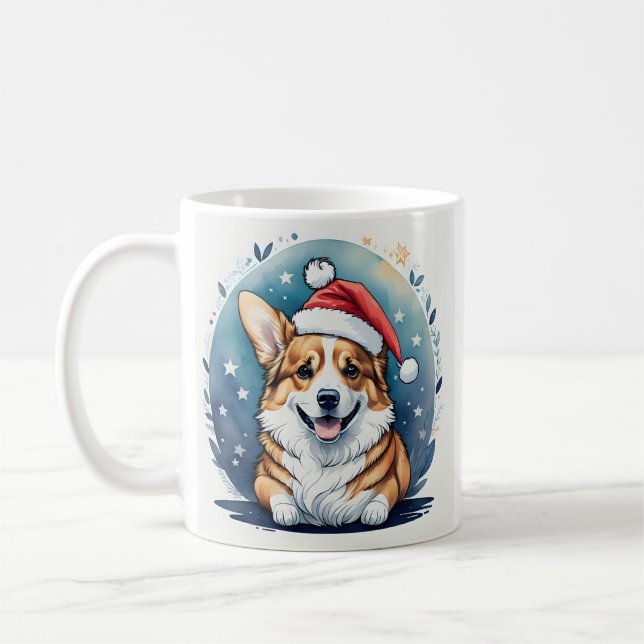Caneca De Café Papais noeis Corgi Christmas Mug (Esquerda)