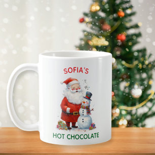 Caneca De Café Papais noeis Crianças Festivas Natal Bonito Neve