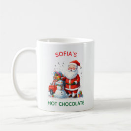 Caneca De Café Papais noeis Crianças Festivas Natal Bonito Neve