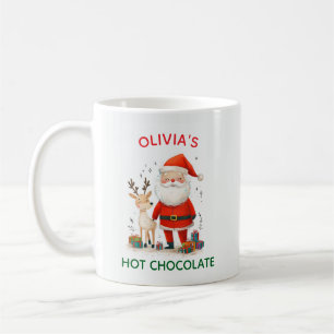 Caneca De Café Papais noeis Crianças Reindeado de Natal