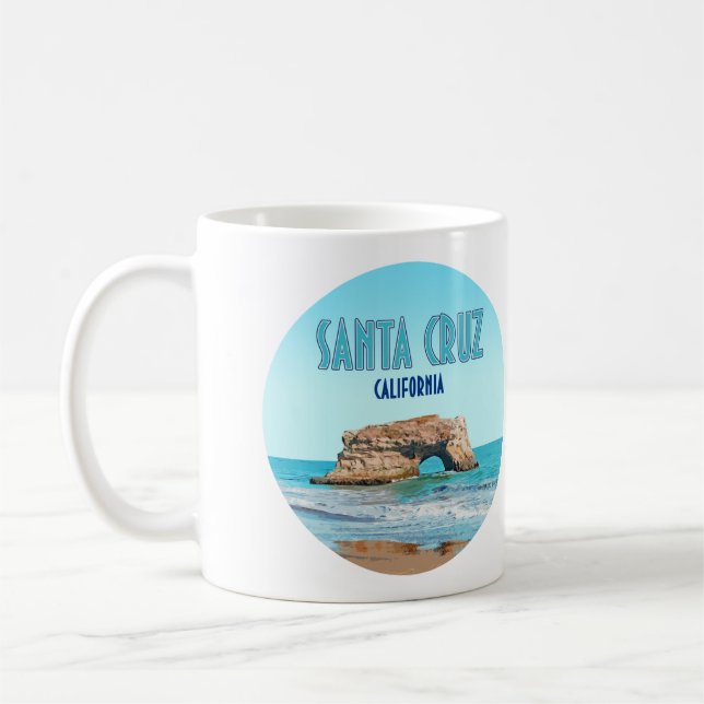 Caneca De Café Papais noeis Cruz California Natural Bridges State (Esquerda)