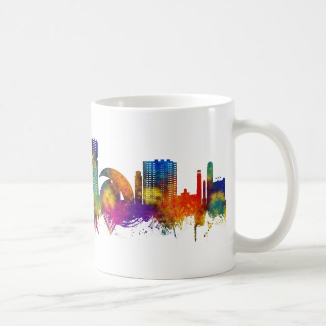 Caneca De Café Papais noeis Cruz de Tenerife Espanha Skyline (Direita)