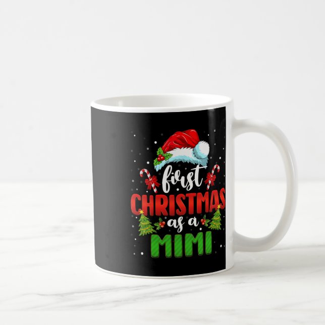 Caneca De Café Papais noeis De Anúncio No Primeiro Natal Como Fam (Direita)