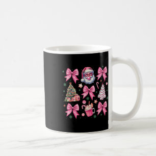 Caneca De Café Papais noeis de Arco de coquetel cor-de-rosa, cor-