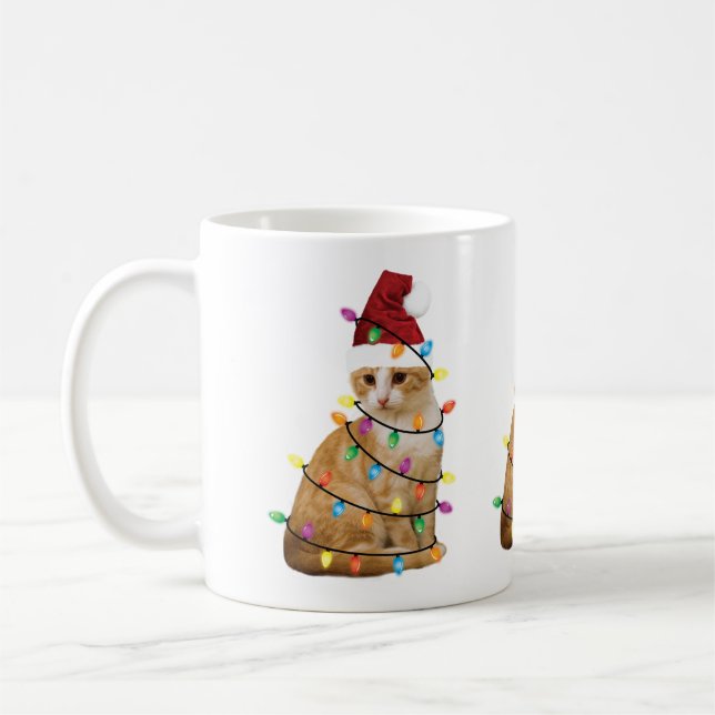 Caneca De Café Papais noeis de Árvore de Natal Engraçados Passos  (Esquerda)
