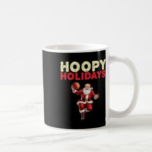 Caneca De Café Papais noeis de basquetebol festivos de Natal 2