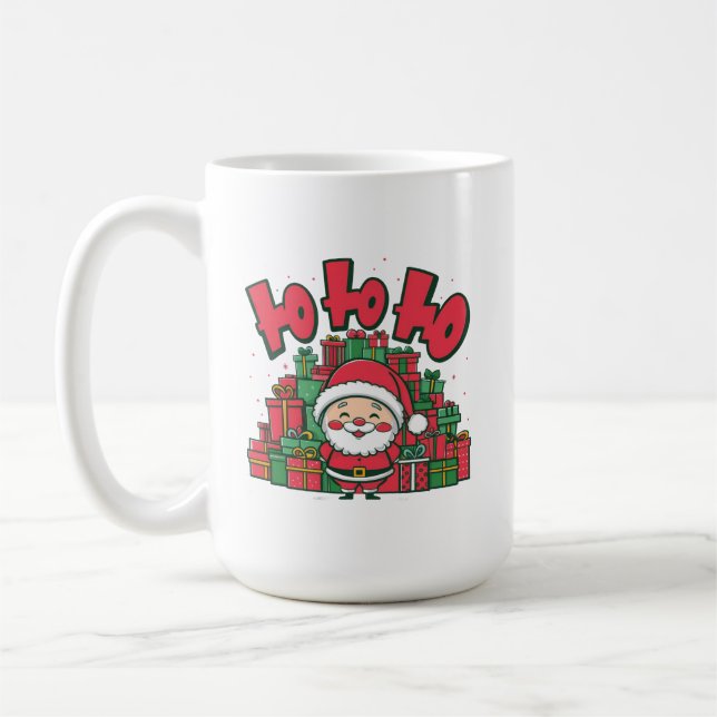 Caneca De Café Papais noeis de Cartoon Jolly Natal-67748 (Esquerda)