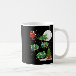 Caneca De Café Papais noeis De Ervilha Sleigh Voando Engraçado Na