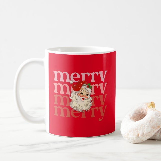 Caneca De Café papais noeis de feliz natal (Com Donut)