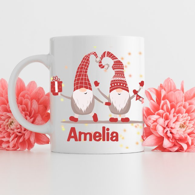 Caneca De Café Papais noeis de Feriado de Presente de Natal Cute  (Criador carregado)