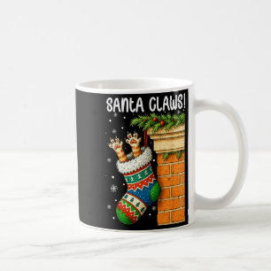 Caneca De Café Papais noeis De Gato De Natal Gata De Gato De Gato