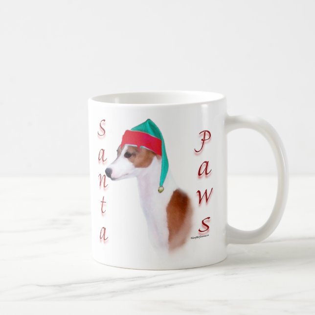 Caneca De Café Papais noeis De Greyhound Paws Mug (Direita)