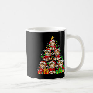 Caneca De Café Papais noeis De Grupo Faixas Escocesas Como Árvore