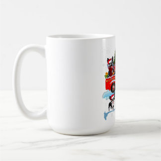 Caneca De Café Papais noeis de Natal Dirigindo Caminhão Engraçado