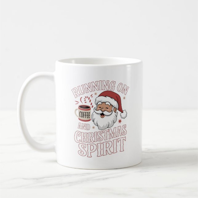 Caneca De Café Papais noeis de Natal engraçados Café Lover Design (Esquerda)