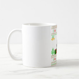 Caneca De Café Papais noeis de Natal Feio de Gato