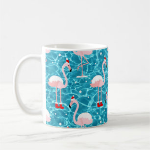 Caneca De Café papais noeis de natal flamingo