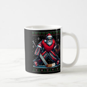 Caneca De Café Papais noeis de Natal Hockey Goalie Ugly Christmas