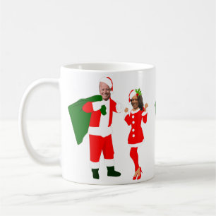 Caneca De Café papais noeis de Natal joe biden kamala harris