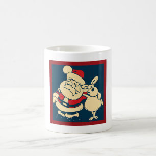 Caneca De Café Papais noeis de Natal retrógrados e o seu Reitor B
