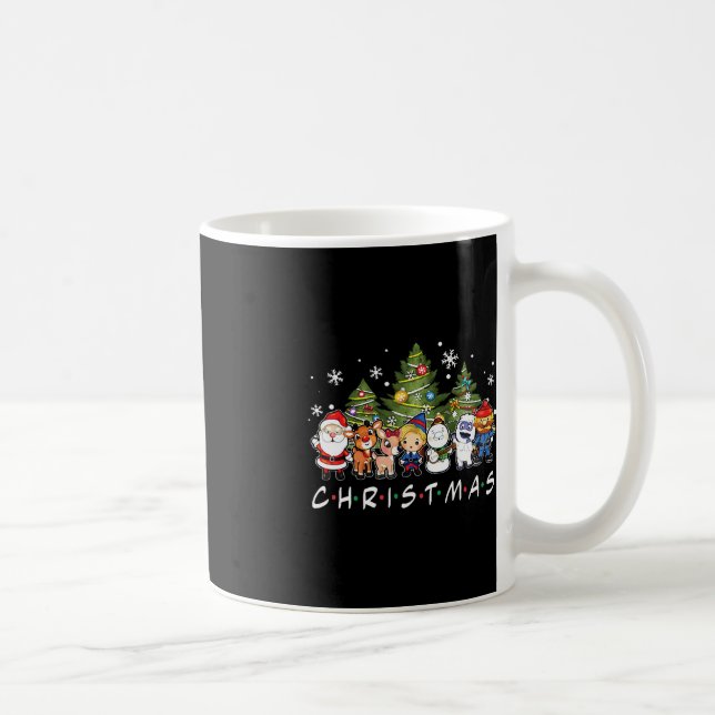 Caneca De Café Papais noeis de Natal Rudolph Snowman Família Xma (Direita)