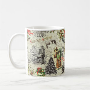 Caneca De Café Papais noeis de Natal vitorianos