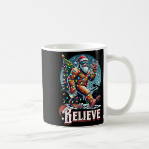 Caneca De Café Papais noeis De Pé Grande Luzes De Natal Engraçado